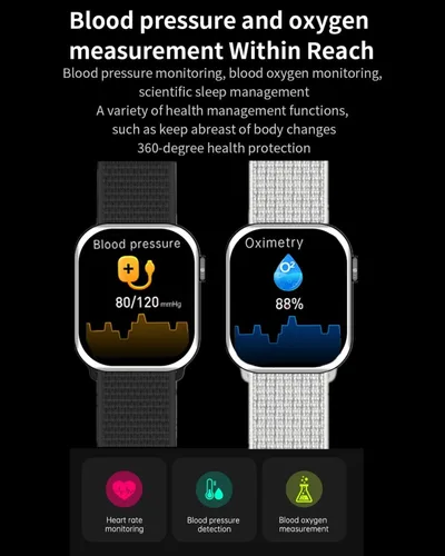 Vista 10 de Reloj inteligente para hombres y mujeres para teléfonos Android iOS compatible con iPhone, pantalla táctil completa rastreador de fitness