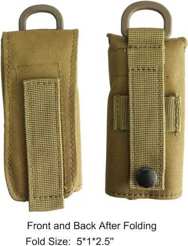 Vista 5 de Funda para Botella de Agua Molle Portador Táctica Bolsa de Almacenamiento para Transportador de 17oz Plegable Ligera Militar Bolsa de Manga de Malla