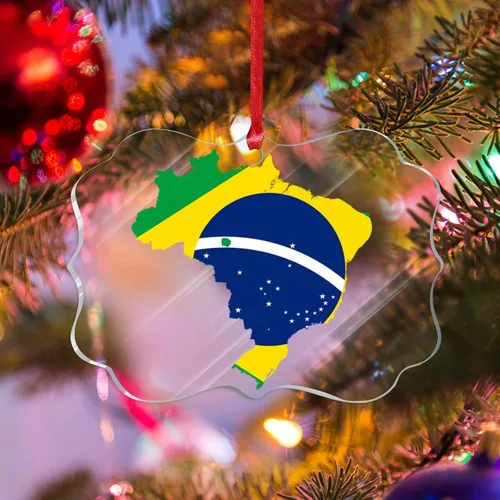 Vista 17 de Silueta de bandera de Bielorrusia, adornos de árbol de Navidad, bandera nacional, recuerdo de Navidad, adornos acrílicos de Bielorrusia