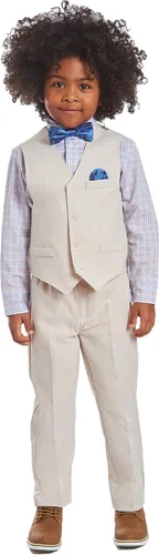 Vista 2 de Nautica Boys' 4-Piece Set with Dress Shirt, Bowtie, Vest and Pants