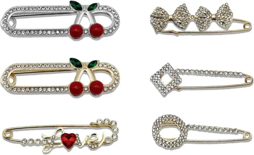 Vista 151 de 4 piezas de clip de anillo de bufanda para mujer, broche de perlas y flores, hebilla de metal para chal, accesorios de decoración para damas y niñas