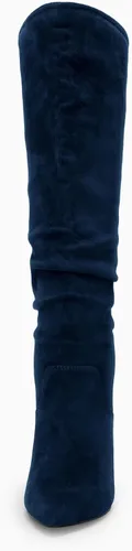 Vista 6 de Coutgo Botas altas hasta la rodilla para mujer, con tacón ancho de pantorrilla, puntera puntiaguda, botas largas para invierno