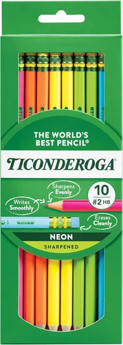 Vista 10 de Ticonderoga® Lápices pastel, 2 suaves, colores surtidos, paquete de 10 lápices