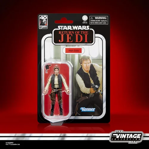 Vista 2 de STAR WARS La colección Vintage Han Solo, Figura de acción de 3.75 pulgadas de la película "El retorno del Jedi" 40 aniversario, para niños a partir