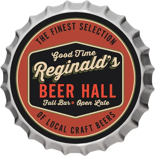 Vista 9 de Letrero personalizado para tapa de botella de cerveza (agujero 19), letreros de barra personalizados de metal de estaño para colgar en la pared