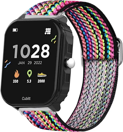 Vista 13 de Lamshaw Correa de reloj inteligente compatible con Cubitt para adolescentes, correa de repuesto ajustable de nailon elástico, accesorios compatibles