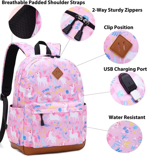 Vista 5 de Mochilas escolares para niñas, niños y adolescentes
