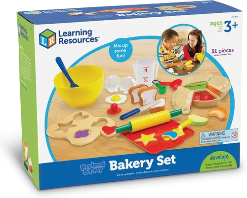 Vista 6 de Learning Resources Pretend & Play Juego de Panadería - 31 Piezas, Edades 3+, Juguetes de Panadería para Niños Pequeños, Cocina de Comida Preescolar