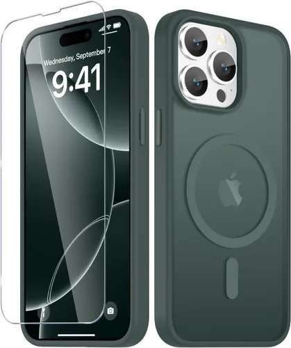 Vista 858 de Funda para Google Pixel 10 Pro XL, cubierta magnética mate, color negro Fit for MagSafe, Screen Protector included, Shockproof Military Grade