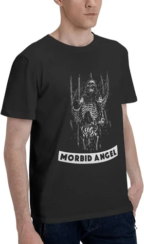 Vista 2 de PEYDEN Morbid Angel T Shirt Men's Summer Breathable Fashion Round Neck Short Sleeves for Workout Athletic Shirts