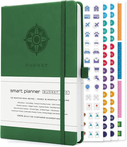 Vista 17 de Agenda de presupuesto Smart Planner – Agenda financiera tamaño A5 – Planificador de presupuesto sin fecha 2024-2025 y organizador mensual