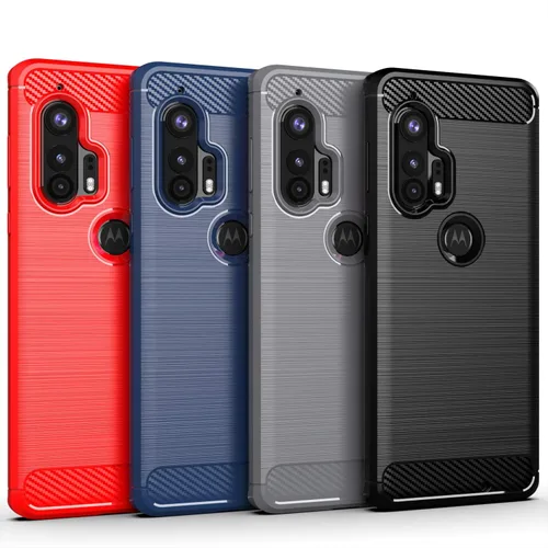 Vista 7 de Osophter Funda protectora de goma TPU flexible para Moto Edge Plus para Motorola Moto Edge+ (Negro)