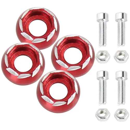 Vista 6 de Tornillos de matrícula de motocicleta, tornillo de matrícula, tornillo decorativo de aleación de aluminio M6, kit de tornillos para matrícula apto