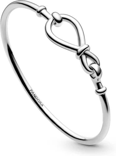 Vista 4 de PANDORA Pulsera de plata de ley 925 con nudo infinito, Metal