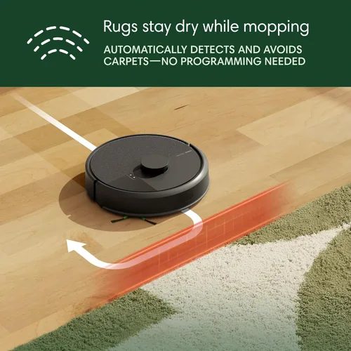 Vista 8 de iRobot Roomba 105 Combo robot aspirador y trapeador con base de vacío Humo