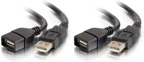 Vista 10 de C2G Cable de extensión USB largo, Cable USB, Cable USB A a A, Negro, 16 pies (4.87 metros), Cables to Go 39010