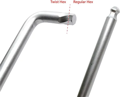 Vista 6 de K Tool 75450 - Juego de extractor de tornillos hexagonales dañados, rango métrico de 9 piezas de 0.059 in a 0.394 in, extractores de extremo