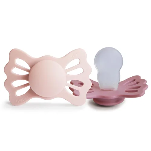 Vista 27 de FRIGG Daisy SilkySoft Chupete de Silicona para Bebé Fabricado en Dinamarca Sin BPA (Rosa Bebé/Lila Suave, 0-6 Meses)
