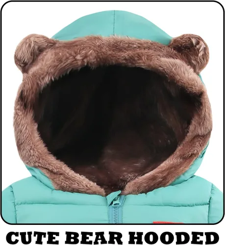 Vista 3 de Abrigo de invierno para bebés y niñas, chaqueta de vellón para niños pequeños