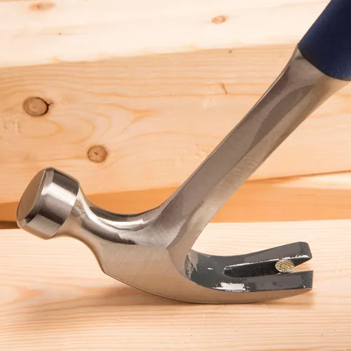 Vista 6 de ESTWING Martillo - Garra curvada de 16 oz con cara lisa y agarre de reducción de golpes - E3-16C, plateado