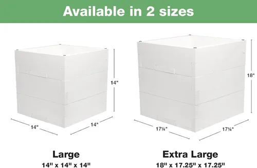 Vista 2 de Maceta decorativa de madera extragrande con soporte universal para postes de luz, paraguas, comederos de pájaros, caja de madera maciza para jardín