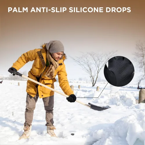 Vista 7 de LIFECT Guantes de invierno, guantes para clima frío, guantes cálidos para hombres y mujeres, guantes antideslizantes para pantalla táctil