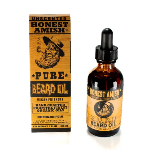 Vista 2 de Honest Amish, aceite puro de barba, 2 onzas, sin fragancia