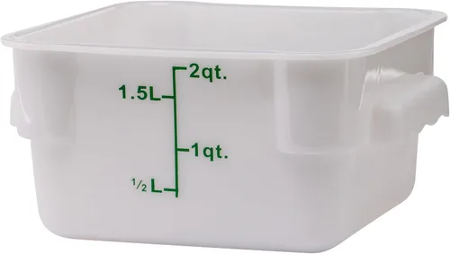 Vista 10 de Winco Contenedor de plástico cuadrado blanco de 22 cuartos