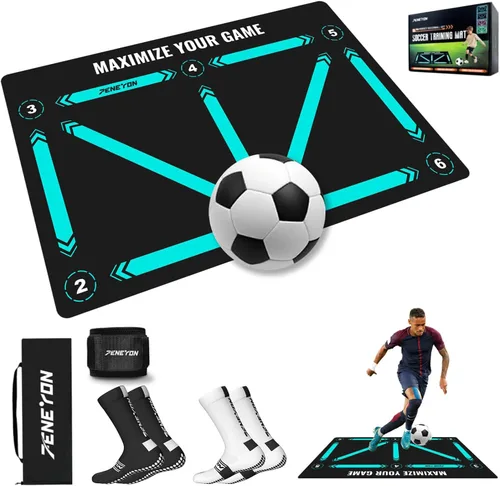 Vista 11 de Soccer Training Mat, Soccer Training Equipment, Soccer Gifts for Boys 8-12
