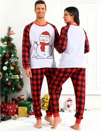 Vista 4 de Kranchungel Matching Christmas Pajamas for Family Matching Womens Chrisrmas Pjs for Couples