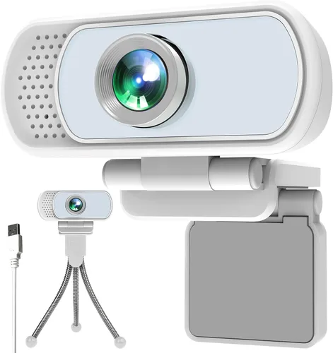 Vista 8 de Cámara web XPCAM HD 1080p con micrófono, cámara web USB para computadora portátil y PC Webcam with Cover/Tripod,110°FOV Wide Angle,Plug and Play