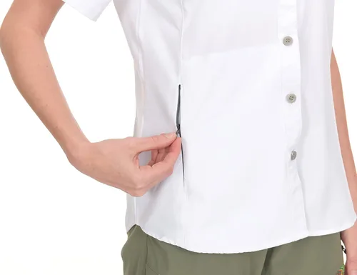 Vista 6 de Little Donkey Andy Camisa elástica de manga corta UPF50+ para mujer, de secado rápido, para senderismo, viajes, campamento