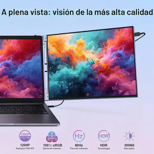 Vista 6 de 14-Inch WUXGA 60Hz 100% sRGB Dual Portable Monitor Extender