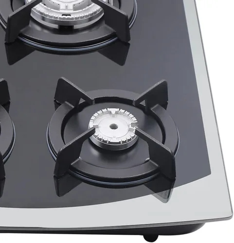 Vista 6 de AK-296 - Estufa de gas de acero inoxidable integrada de 5 quemadores, placa de gas LPG/NG de 30 pulgadas con 5 quemadores ajustables para hogar