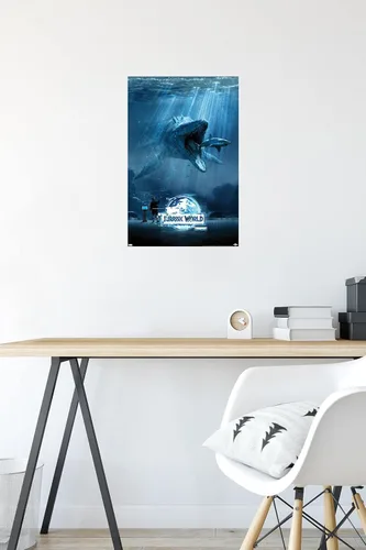 Vista 4 de Trends International Jurassic World - Póster de pared de agua, 14.725 x 22.375 pulgadas, versión premium sin marco