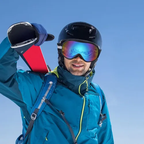 Vista 6 de Supertrip Gafas de esquí para hombres y mujeres, antivaho para nieve, protección UV, gafas de snowboard para adultos y jóvenes