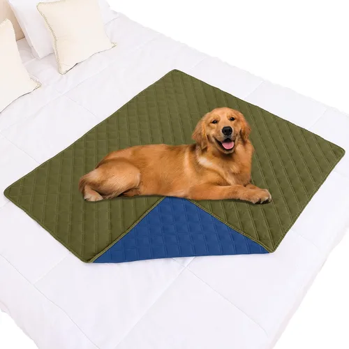 Vista 134 de Smiry Funda Impermeable para Cama de Perro Manta para Mascotas, Manta Suave y Lavable para Perros para Muebles Cama Sofá Sofá Reversible, a Cuadros