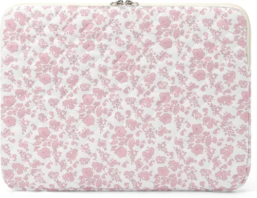 Vista 24 de Funda acolchada para laptop de 15 a 15.6 pulgadas, bonita funda protectora acolchada para computadora portátil con estampado floral para MacBook