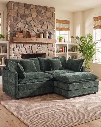 Vista 99 de 76.7" Cloud Couch for Living Room, Deep Seat Loveseat Sofa, Beige Breathable Chenille, 2-Seats Couch for Apartment Small Spaces, Pocket Spring