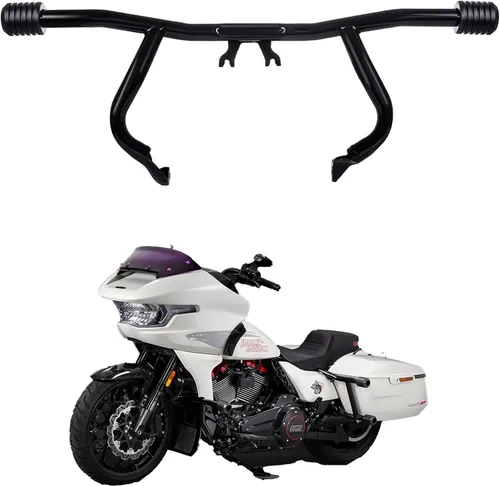Vista 24 de Advanblack Protector de motor 2009-2026 plano Protek rendimiento delantero alto paso barra de choque para Harley Touring Street Glide Road King Rojo