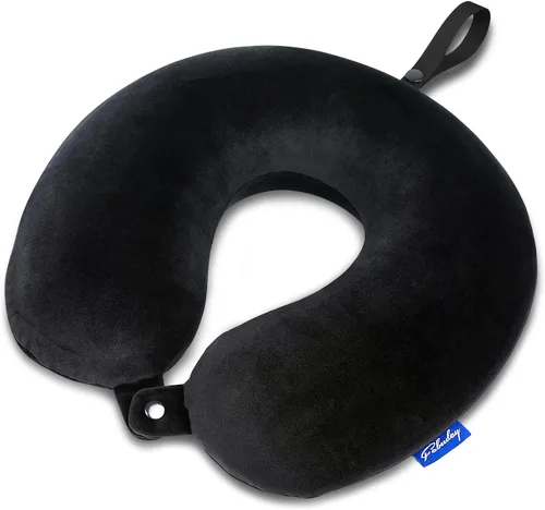 Vista 14 de Fabuday - Almohada de viaje de espuma viscoelástica, almohada para apoyar el cuello y la cabeza para usar en viajes en avión, en el auto, hogar u