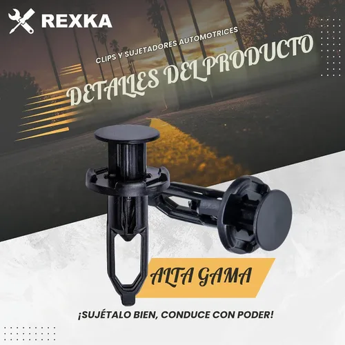 Vista 3 de Rexka 10 clips de retención de rejilla para parachoques de parachoques compatibles con Toyota Lexus 52161-16010 52161-02020 10pcs