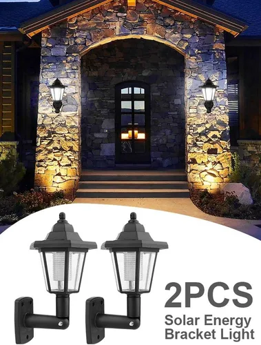Vista 7 de 2 faroles solares de pared, lámpara de pared LED de inducción automática para jardín al aire libre, resistente a la intemperie, linterna de pared