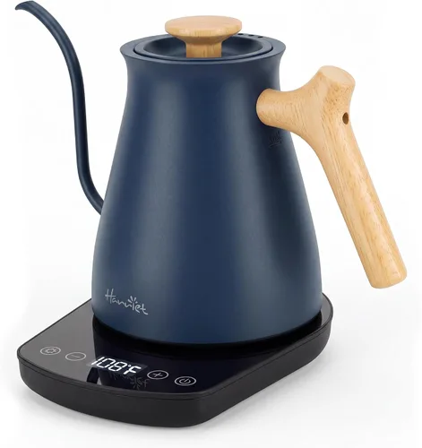 Vista 10 de Harriet Hervidor eléctrico de cuello de cisne, calor rápido de 1200 W, acero inoxidable de 0.8 L, control de temperatura de precisión