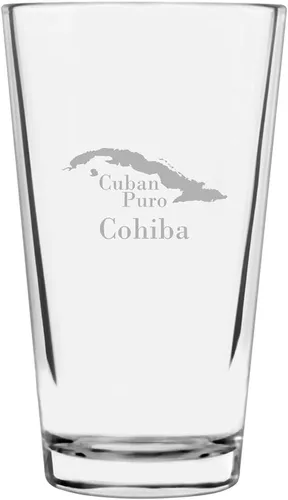 Vista 10 de Montecristo Cuban Cigar Temático Grabado 16oz Vaso de Pinta