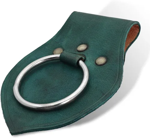 Vista 15 de Armory Replicas - Soporte de hacha de batalla vikingo medieval forjado a mano - Funda de cinturón de arma de cuero bovino funcional para disfraz