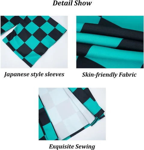 Vista 4 de TopOneer Disfraz de anime para cosplay, kimono, capa, cárdigan, traje de Halloween Haori para hombres y mujeres adultos