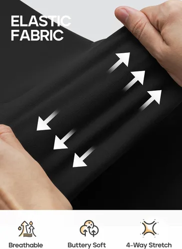 Vista 4 de Heathyoga Pantalones de pierna ancha para mujer, pantalones deportivos con bolsillos, pantalones de yoga de cintura alta, cómodos y holgados