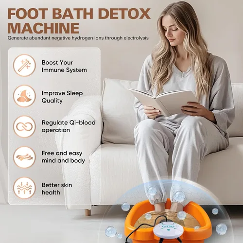 Vista 2 de Ionic Foot Bath Detox Machine - Suitable for Home Use, Home Salon-Level Spa Detox Machine, Healthy Detoxification, with Foot Bath, Array * 2