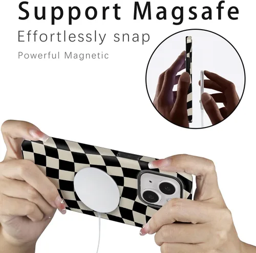 Vista 3 de uCOLOR Funda compatible con iPhone 15, 14 y 13 [probada en caídas de 8 pies] compatible con MagSafe – Fundas protectoras de lujo de la serie Mag